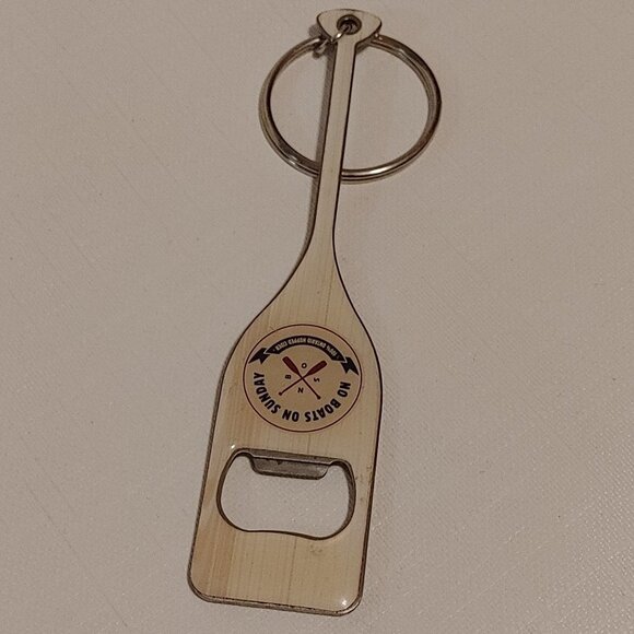 No Boats On Sunday Beer Bottle Opener Bottle Opener with Keychain OARS UP! - Picture 1 of 4